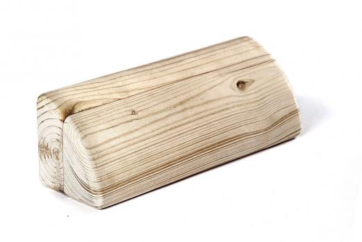 Йога блок полукруглый деревянный шлифованный