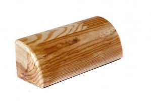 Кирпич для йоги полукруглый деревянный лак