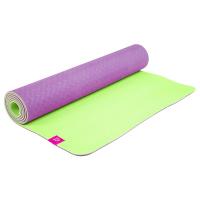 Коврик для йоги с разметкой фиолетового цвета