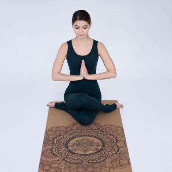 Пробковый коврик для йоги Мандала Yogamatic