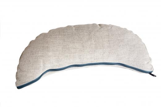 Йога-подушка для медитации полумесяц лен